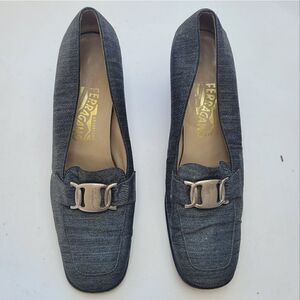 Salvatore Ferragamo Gray Block heels